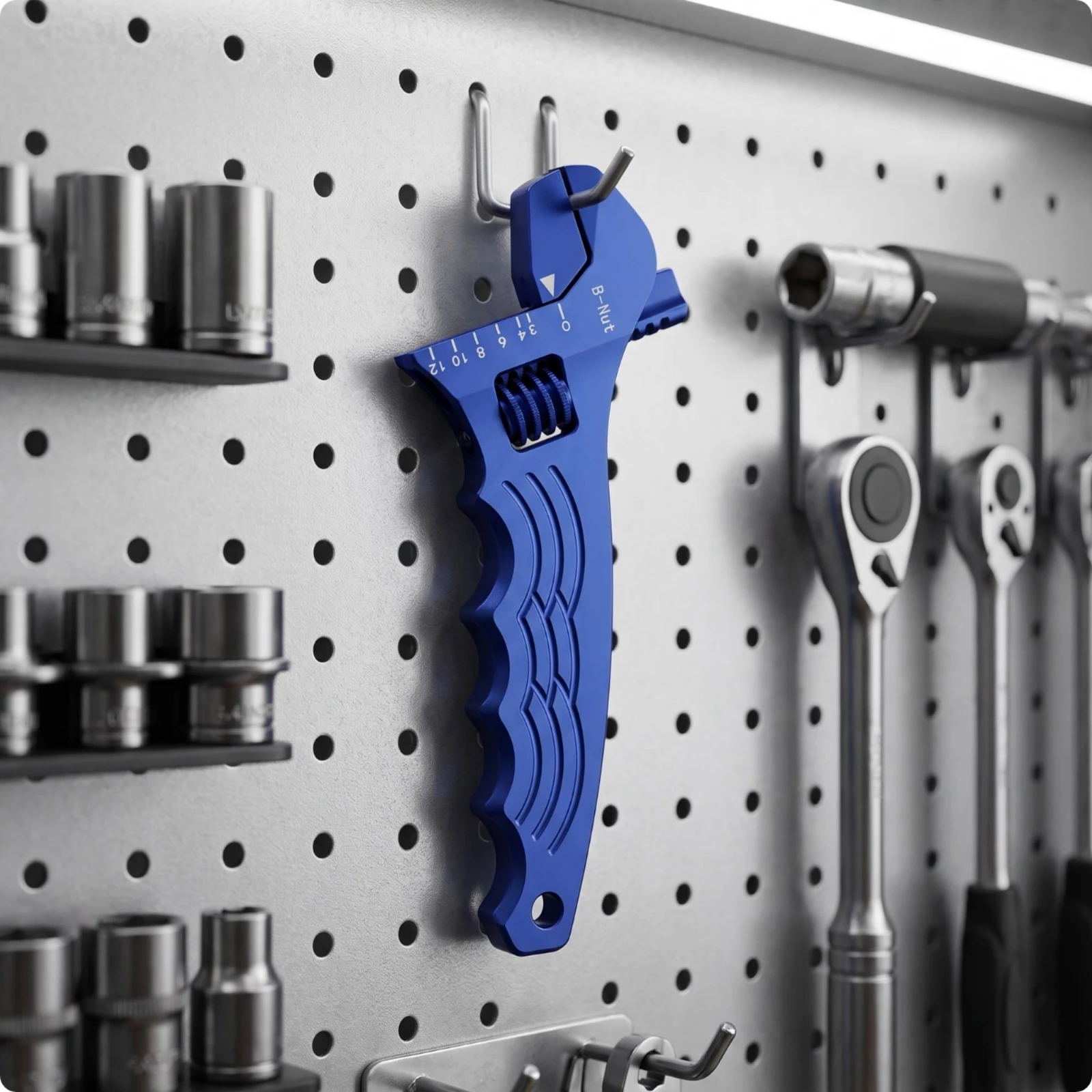 AN Wrench Compact Adjustable Wrench Spanner Low-Profile Tool Long-Lasting for Car Enthusiasts, Engine Bay, Garage