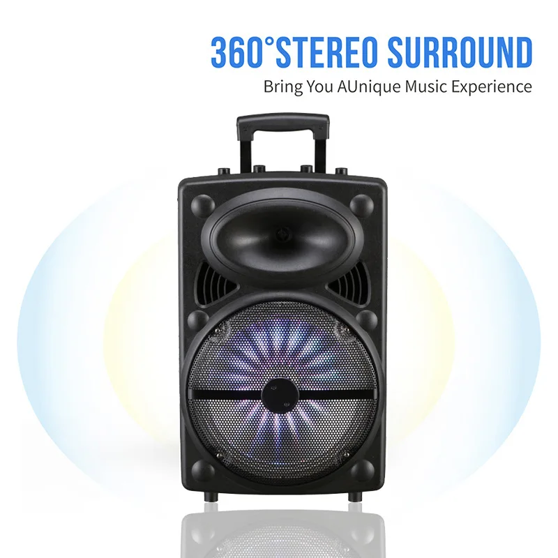 1500W Outdoor Square Dance Pull Rod Audio altoparlanti di grandi dimensioni stile classico Party portatile PA Full Subwoofer altoparlante da 12