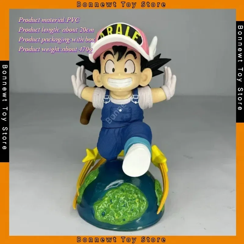 

20cm Anime Dragon Ball Goku Arale GK Running Goku scene model figure ornaments For Friends Gifts wholesale