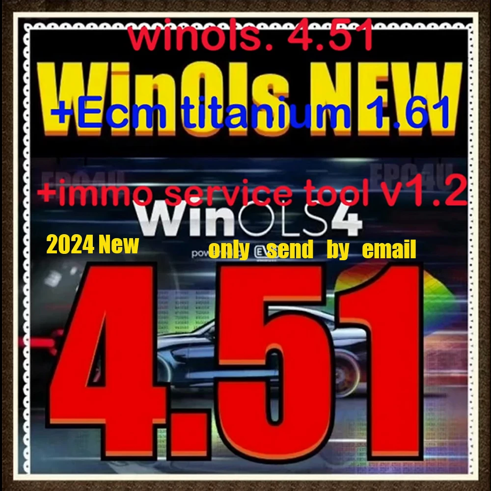 

2024 New WinOLS 4.51 With Plugins Vmwar +2021 Damos +ECM TITANIUM 1.61+ IMMO SERVICE Tool v1.2+ ECU Remapping lessons