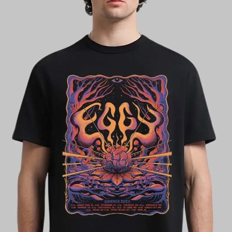 Eggy Summer 2025 Tour Gig Poster Dates Way Of The Stone Inspired Art T Shirt