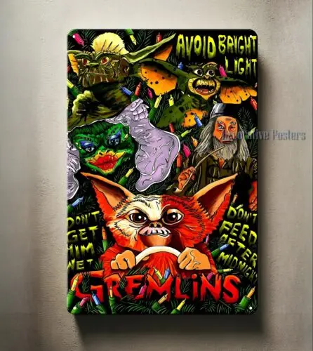 

f1,Gremlins Retro Horror Movie Metal Poster -Collectable Sign- 20x30cm,