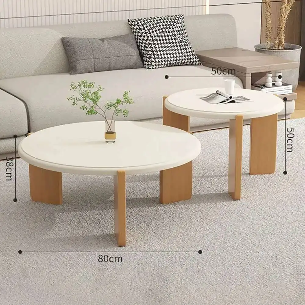 Simple Round Coffee Tables Space Saving Premium Elegant Aesthetic Coffee Table Modern Minimalist Mueble Salon Furniture European