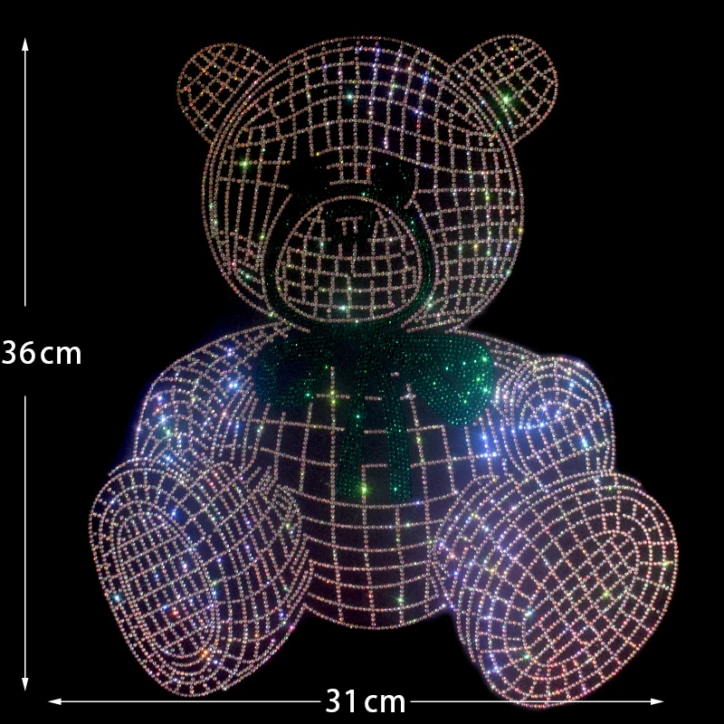 Shiny hot diamond stickers High-grade rhinestone teddy bear Iron sweater jacket T-shirt clothing DIY accessories