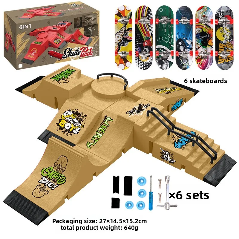 Profesjonalne deskorolki na palce DIY, akcesoria do ramp skateparkowych, technologia, deskorolka, scena, miejsce, zestaw zabawek, małe prezenty