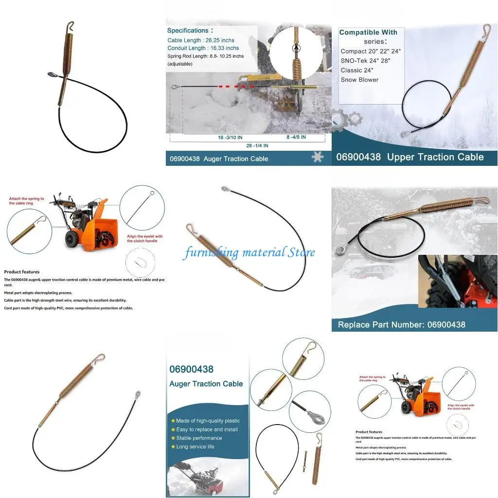 

Y5GD Flexible Snow Blower Traction Towing Cable Cord With Thickened Insulation Layer Reliable Winter Performances 06900438