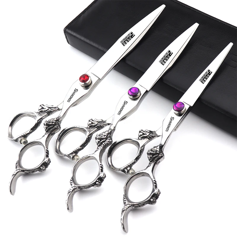 6/7/7.5/8-inch professional tools, hair clippers, professional genuine hair salon hairstylist's special flat shear set