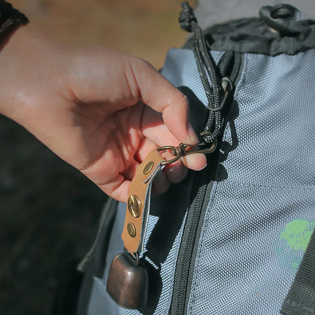 2Pcs Camping Hiking Alarm Bells Outdoor Metal Loud Alert Portable Animal Alert Hanging Bells Hiking Supplies Outdoor Alarm