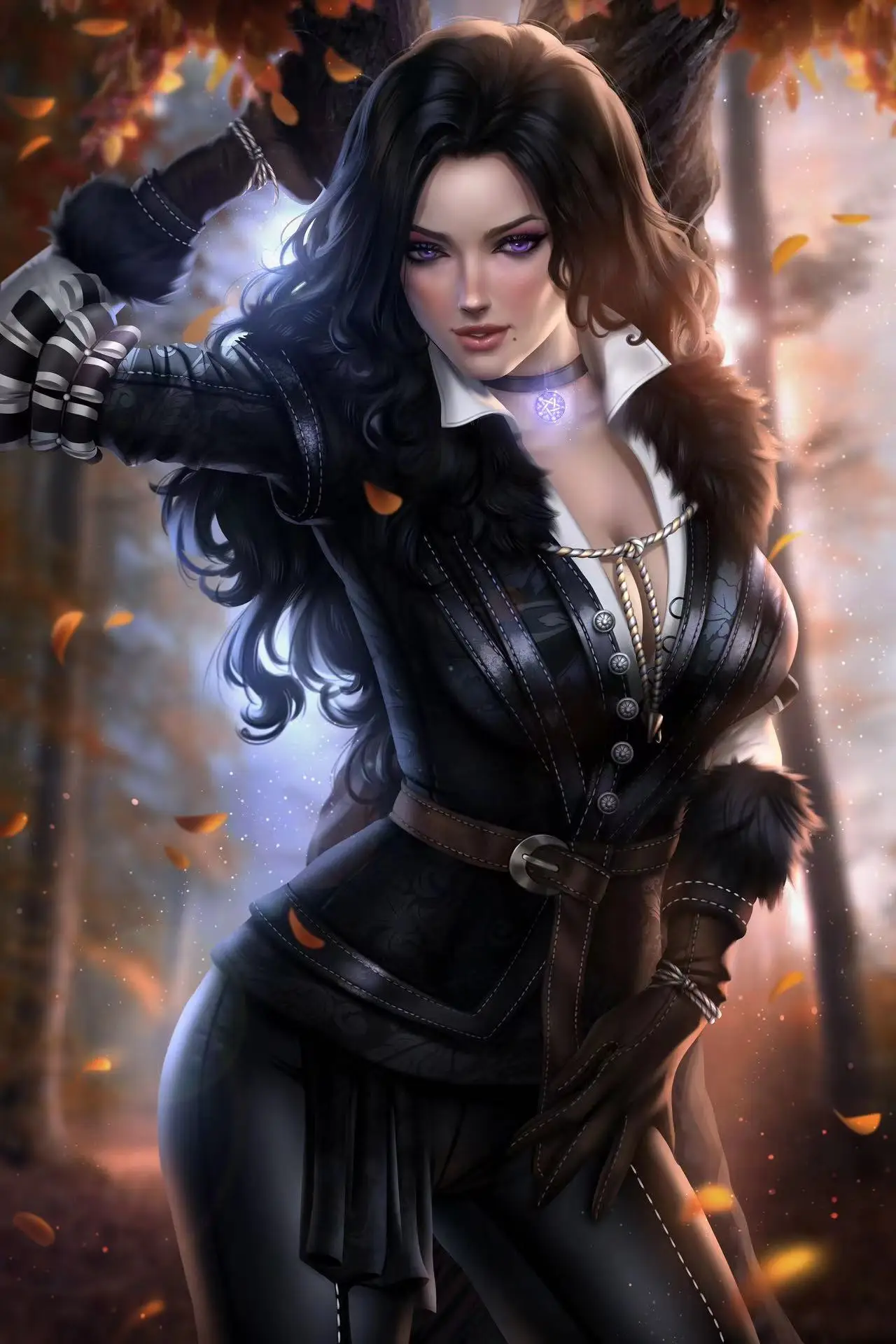 Yennefer ويتشر كبير الثدي هنتاي أنيمي مثير العراة سيدة طباعة قماش HD لعبة المشارك غرفة المعيشة غرفة نوم تسليم الصورة NSFW