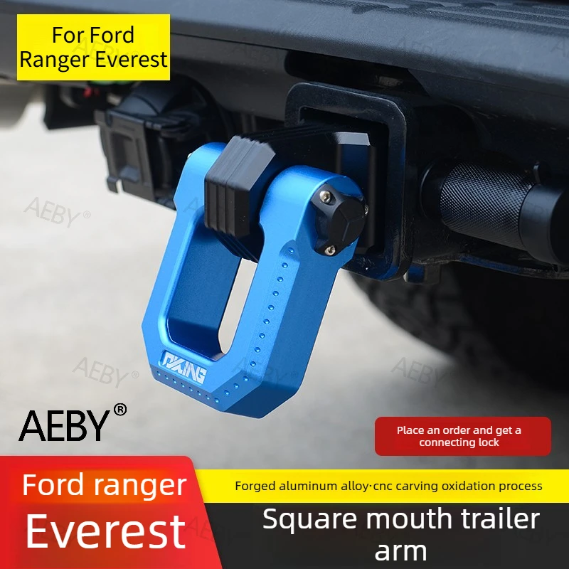 

For Ford Ranger Everest 2022-2026 Square mouth trailer hook modification,Traction recovery accessories,Trailer hook heavy-duty