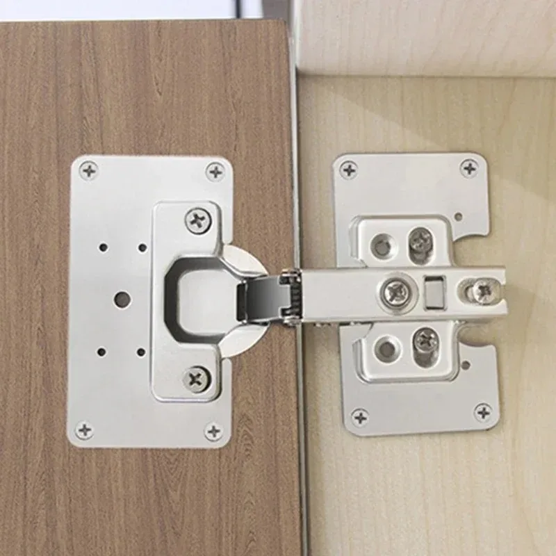 Cabinet Hinge Repair Plate Kit Stainless Steel Hinge Repair Plate for Protecting Wooden Kitchen Cabinet Door