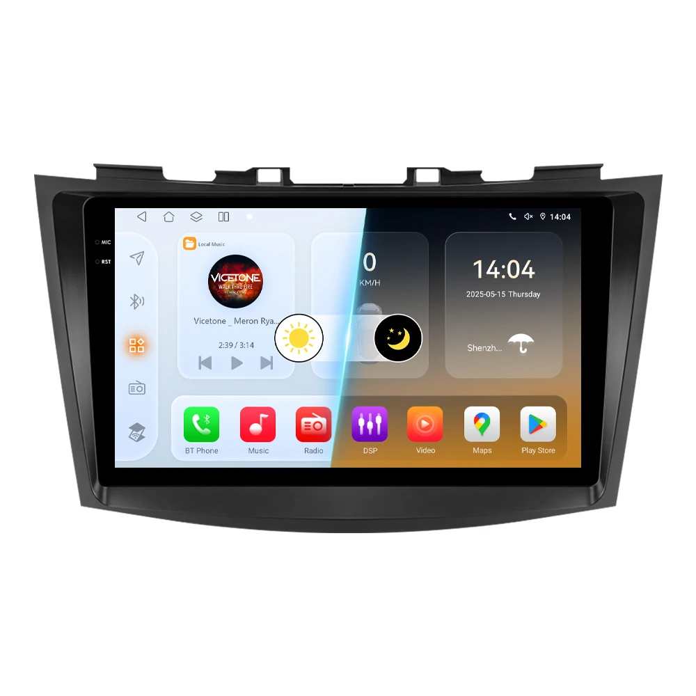 Hizpo Android 14 Autoradio Multimedia Speler Voor Suzuki Swift 4 2011-2015 Carplay Auto Navigatie Stereo GPS Geen 2din dvd 360 CAM - afbeelding 2