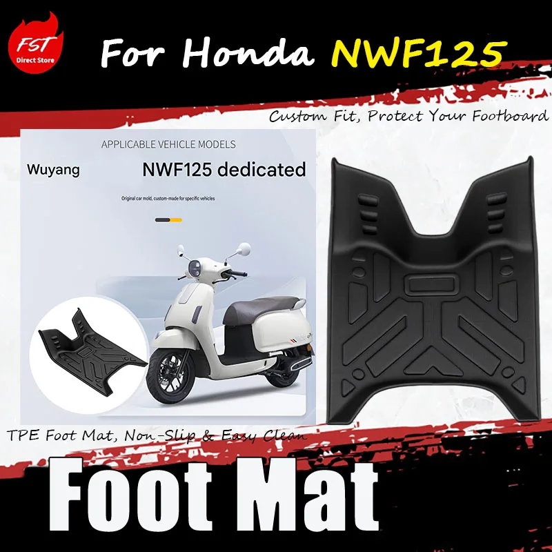 For Honda NWF125, modification accessories - footrest pads for motorcycle - full coverage anti-slip and wear-resistant