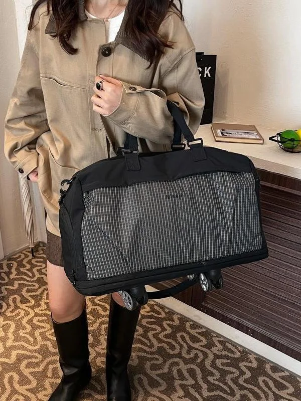大容量のホイール付きトラベルバッグ-男女兼用-軽量荷物バッグ-ビジネス旅行や休暇に最適