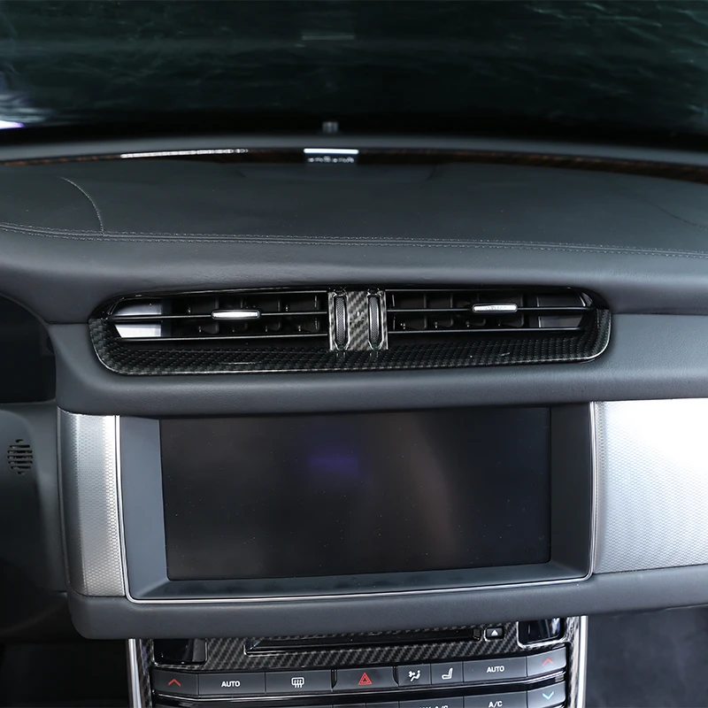 

For Jaguar XF XFL 2016-2020 Car Central Control Air Outlet Frame Cover Sticker ABS Carbon Fiber Texture Interior accessories