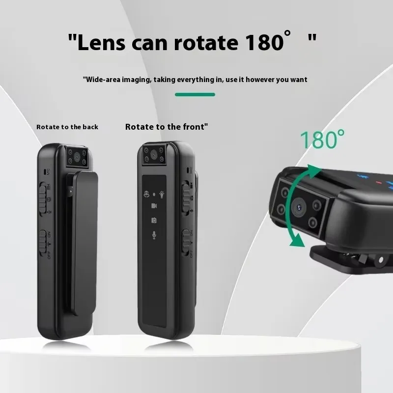 Portable 1080P HD Camera with 180° Lens for Outdoor Sports Cycling Travel work Recording