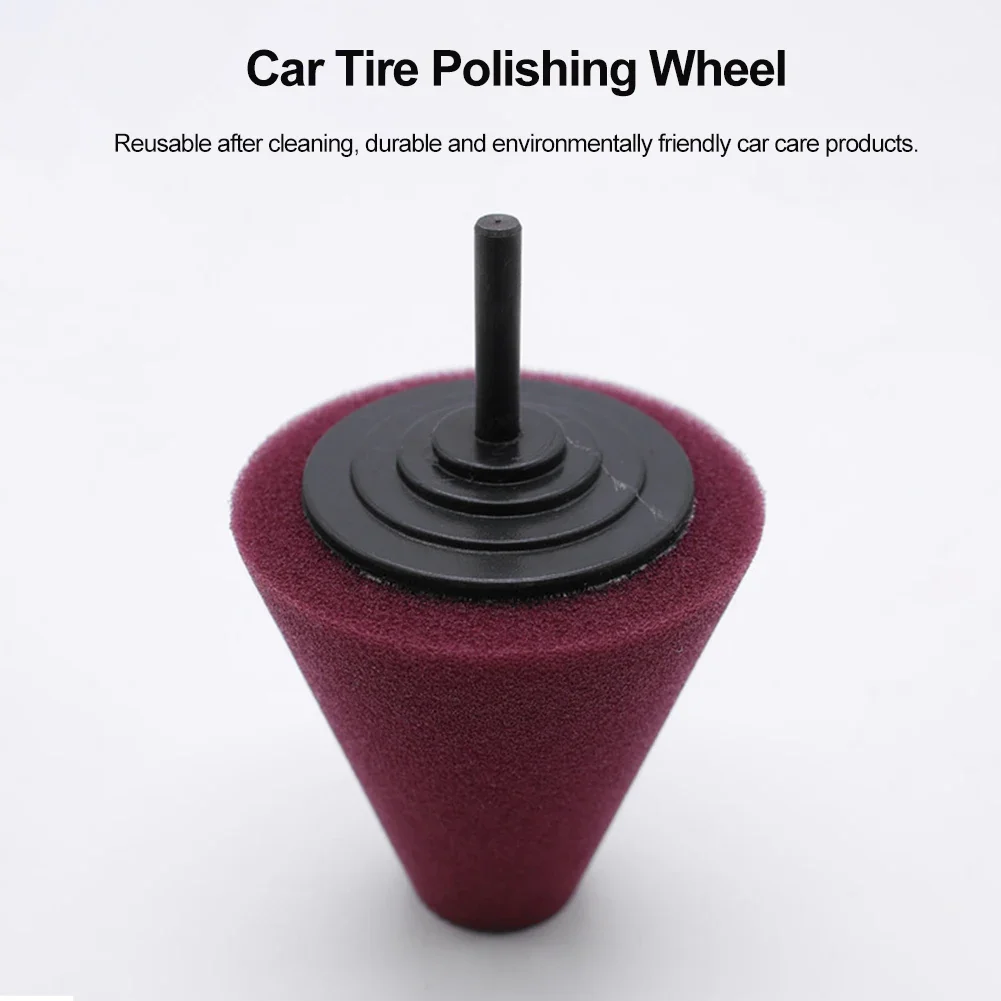 Car Polishing Pad Buffing Foam Sponge Pad Cone Polisher Buffer Pad Automotive Waxing Kit for Car Wheel Hub Polishing Sponge Pad