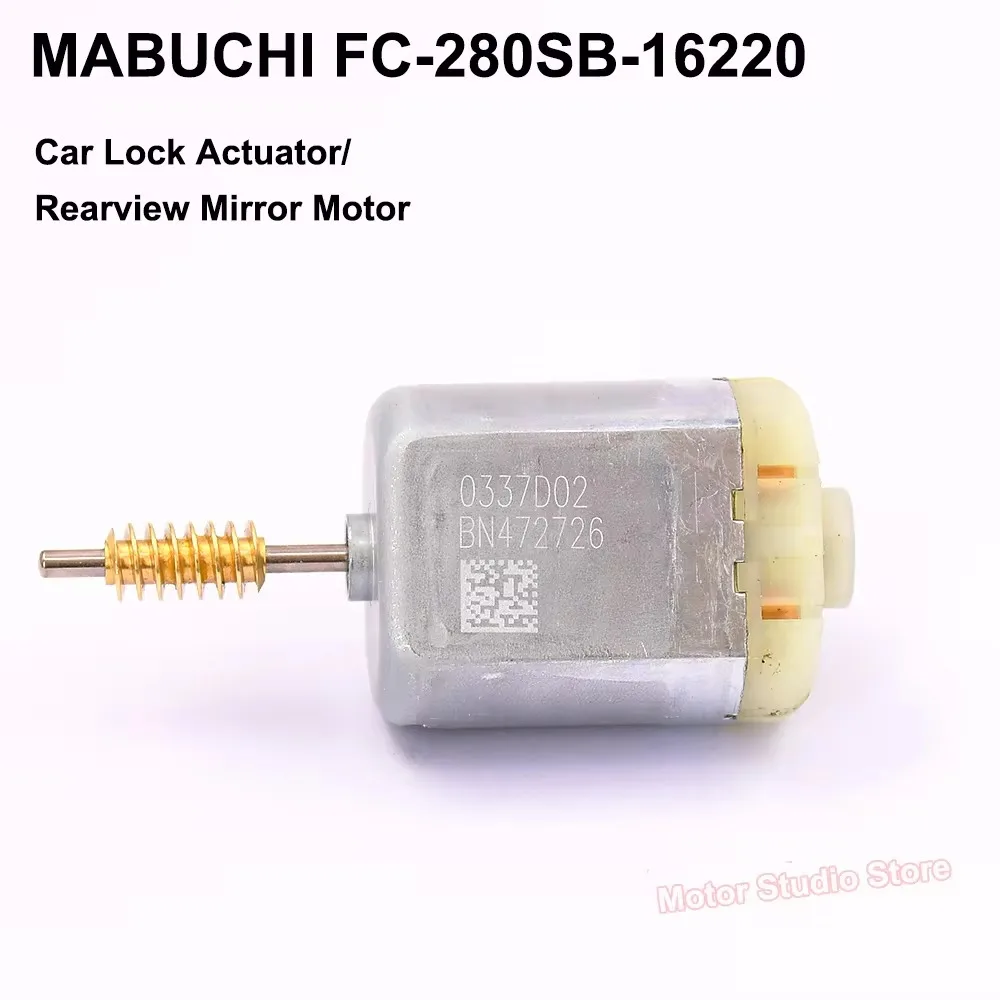 MABUCHI FC-280SB-16220 DC 12V Motor With Worm Gear Car Lock Actuator Rearview Mirror Motor