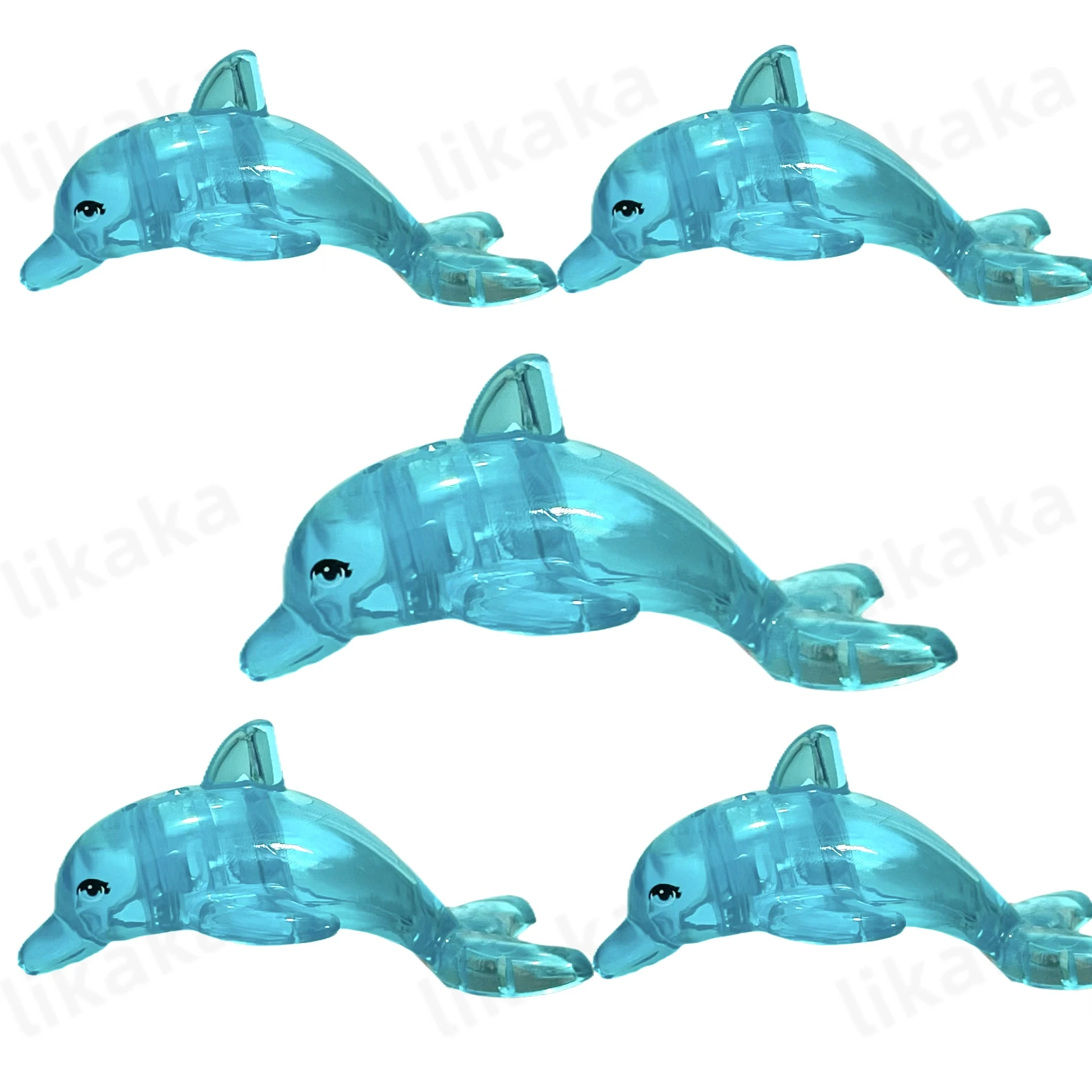 5PCS Dolphins Sea Lion White Bear Mini Building Blocks Animals Model Blocks DIY Toys Compatible Classic Bricks Toys for Kids