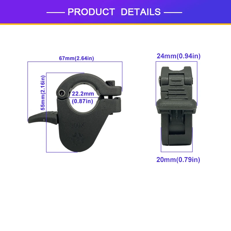 Electric Bike Thumb Throttle Right/Left 3 Pin Waterproof/SM Plug Connector 24V-72V Bicycle Accessories Cycling