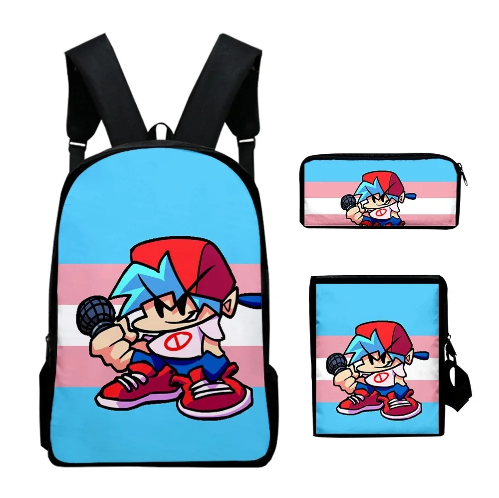 Harajuku 3d printing backpack,school backpack,laptop,shoulder bag,case,Friday night funkin,3pcs/set