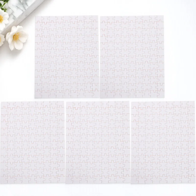 5 أوراق ألغاز التسامي الفراغات الخشبية DIY نقل الحرفية لهدايا الصور المخصصة وألغاز التسامي ديكور ممتع #6