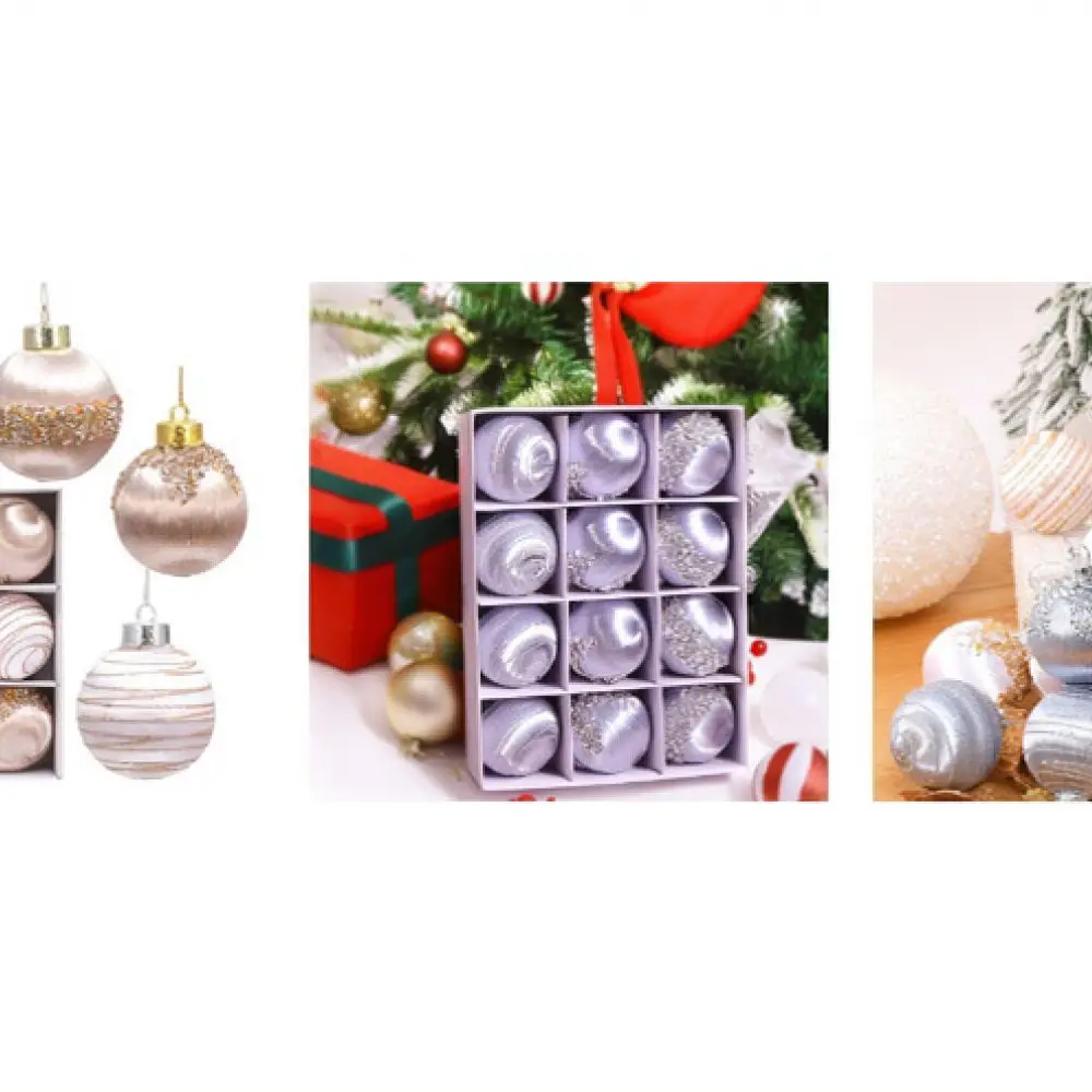 Christmas Tree Decorations Plastic Thread Balls Holiday Party Ornament Decor Hanging Pendant Home Festive Atmosphere Supplies