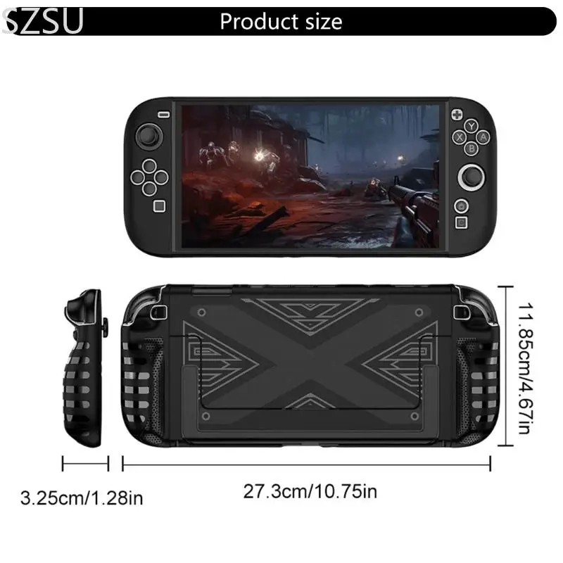 Szsu Impact Resistant Protective Cover for Dedicated Gaming Console Ergonomic Handheld Protections Case Skin Split Design