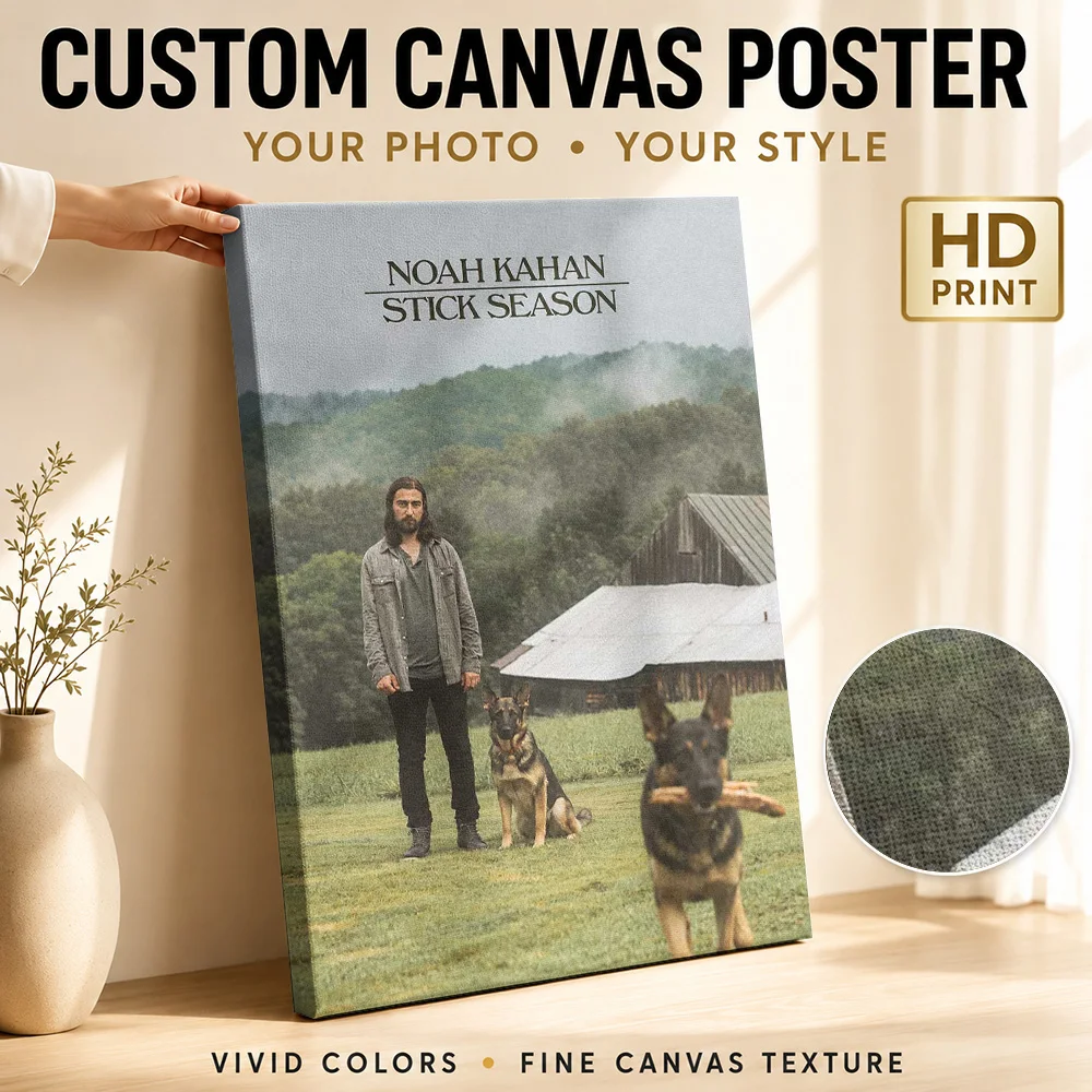 Noah Kahan Stick Season Music Gallery Wrapped Canvas Print Customized Photo Album Cover Wall Art For Record Corner Birthday Gift