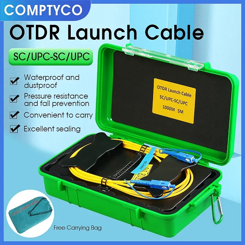 SC/UPC-SC/UPC Fiber Optic OTDR Launch Cable Box 1310/1550nm 500M~2000M(optional) OTDR Dead Zone Eliminator