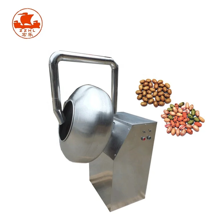

China Automatic Nut Peanut Coating Sugar Peanut Seed Small Chocolate Spray Sugar Coating Machine