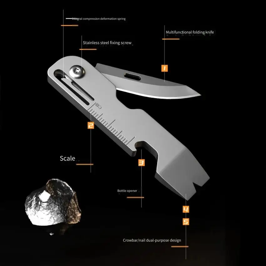 Titanium EDC Keychain Tool 3
