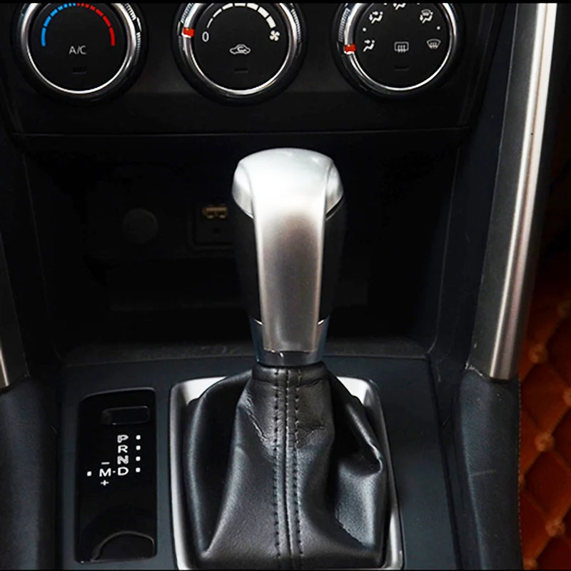 Fit For Mazda CX-5 CX5 2012 2013 2014 2015 2016 Chrome Gear Shift Knob Sequin Trim Cover Interior Badge Garnish Molding Cap Lid