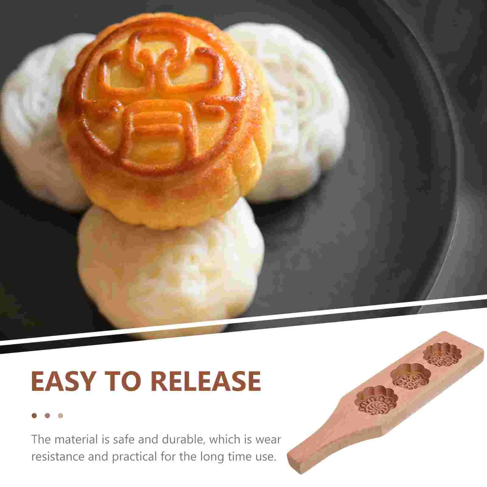 Cake Mold Wooden Baking Green Bean Chinese Mid-autumn Festival Supplies