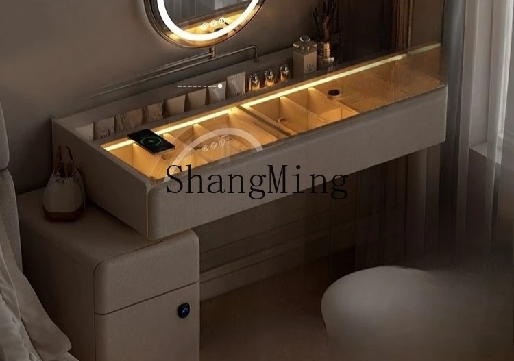 FG Master Bedroom Safe Dressing Table Integrated Small Apartment Bedside Table Cabinet with Fingerprint Lock