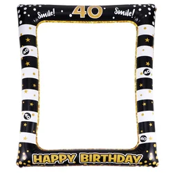 1pc Inflatable Photo Frame Birthday Party Supplies PVC Plastic Selfie Photobooth Props Child Friendly Costume Decoration