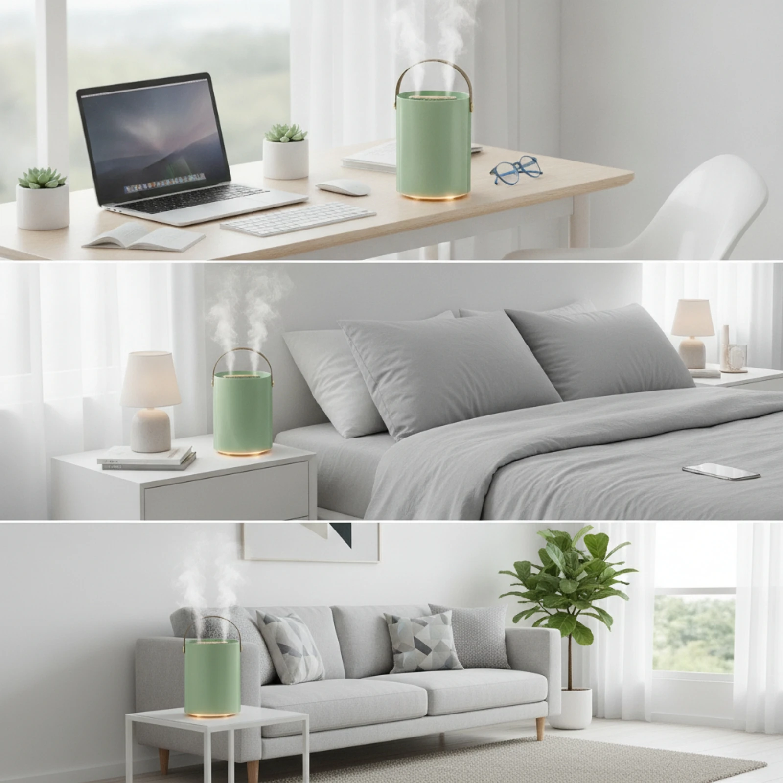Desktop Humidifier Portable USB Humidifier Atomizer Compact Appliance Quiet for Office Workers, Desk, Bedroom