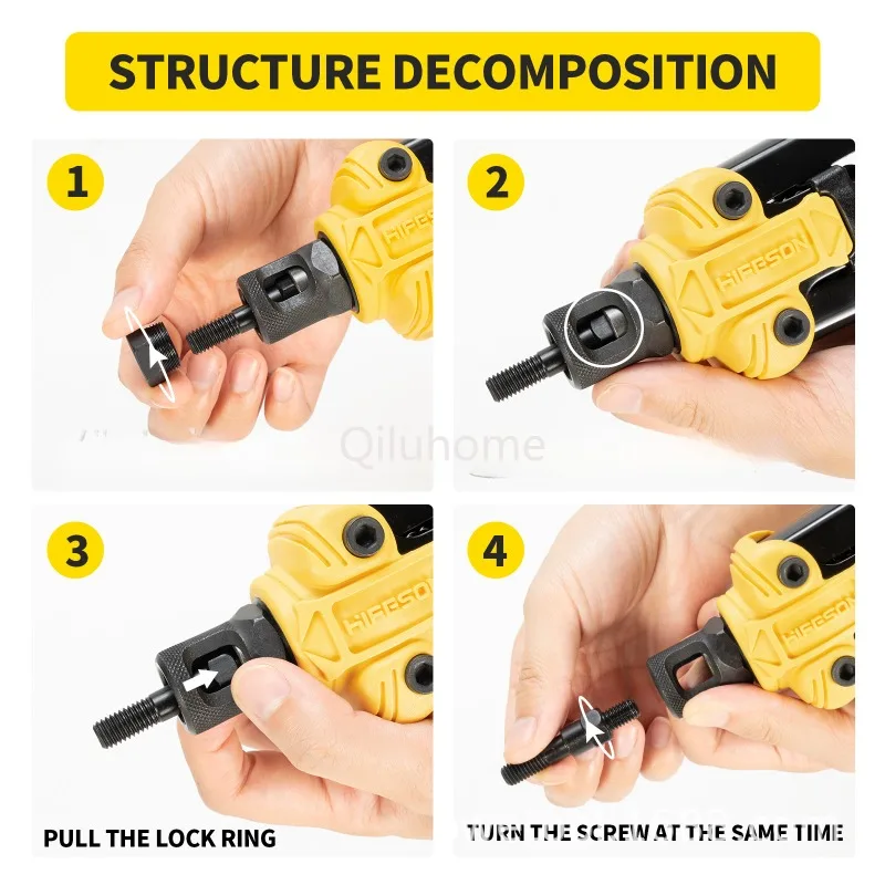 Double Handle Manual Pull Mother Pull Rivet Nut Gun Pull-Setter Pull Mother Riveter M3-M10 Glue Package