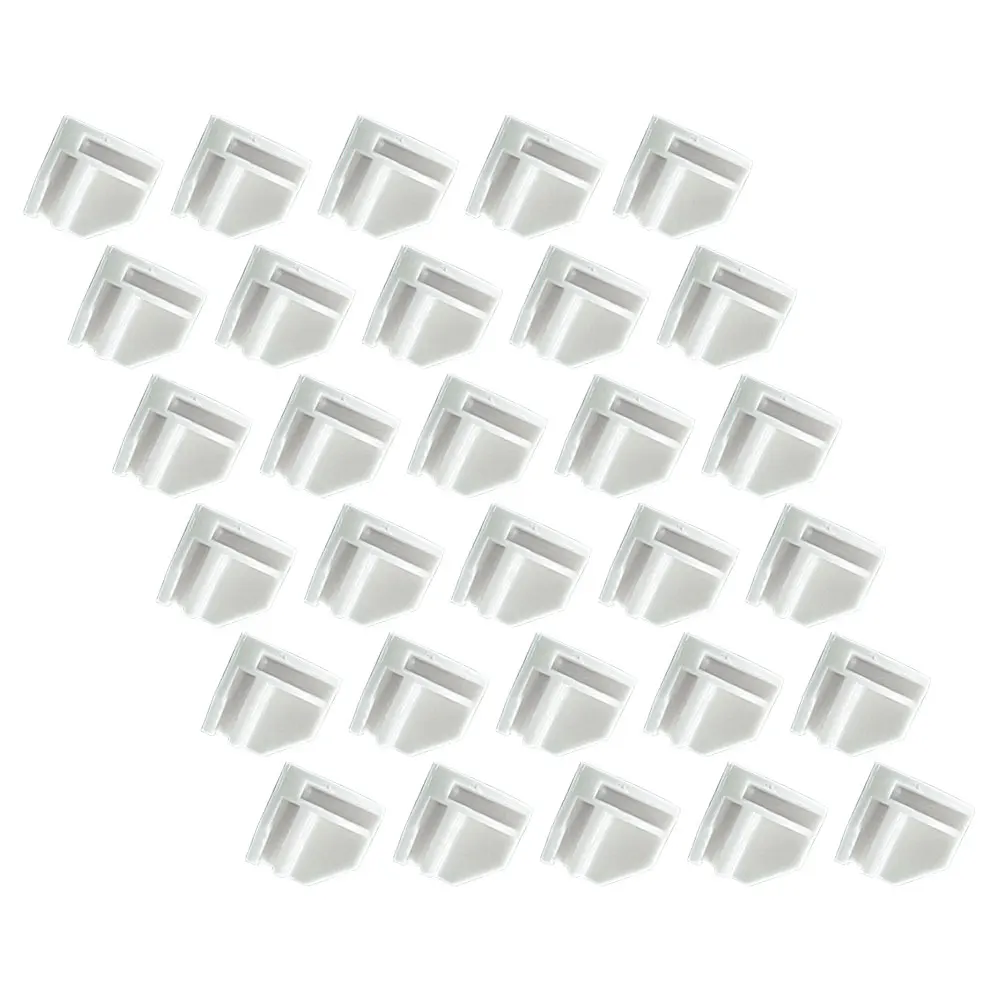 

50pcs Right Angle Buckles White Plastic Cube Connectors for Modular Shelves Storage Closet Wire Organizer Durable Easy Assembly