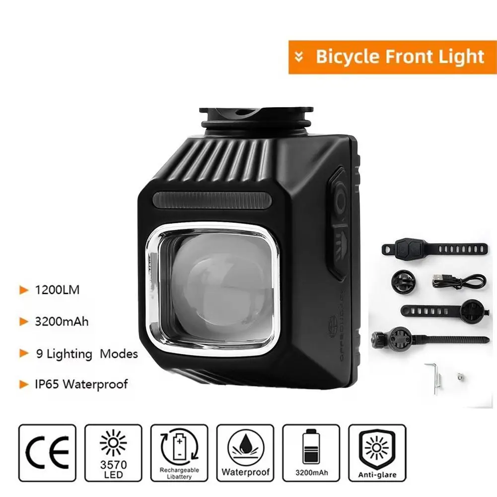 

1200LM велосипедный ночной фонарь для езды, 3200 мАч, 9 режимов, шоссейный горный велосипед, регулировка дальнего/ближнего света, антиослепительное крепление вниз