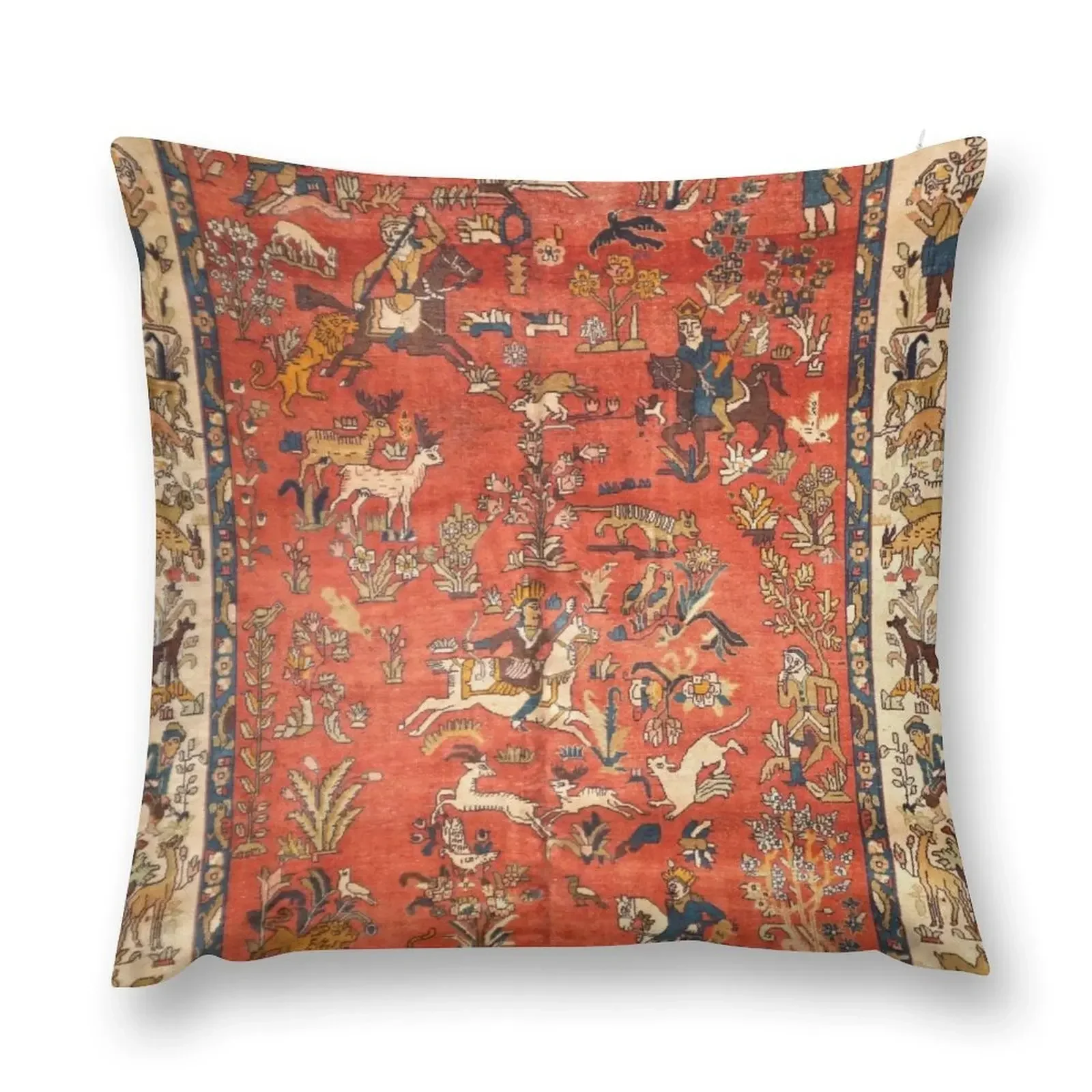 

Tabriz Persian Hunting Rug Print Throw Pillow Christmas Covers For Cushions Cushion Cover Set pillow