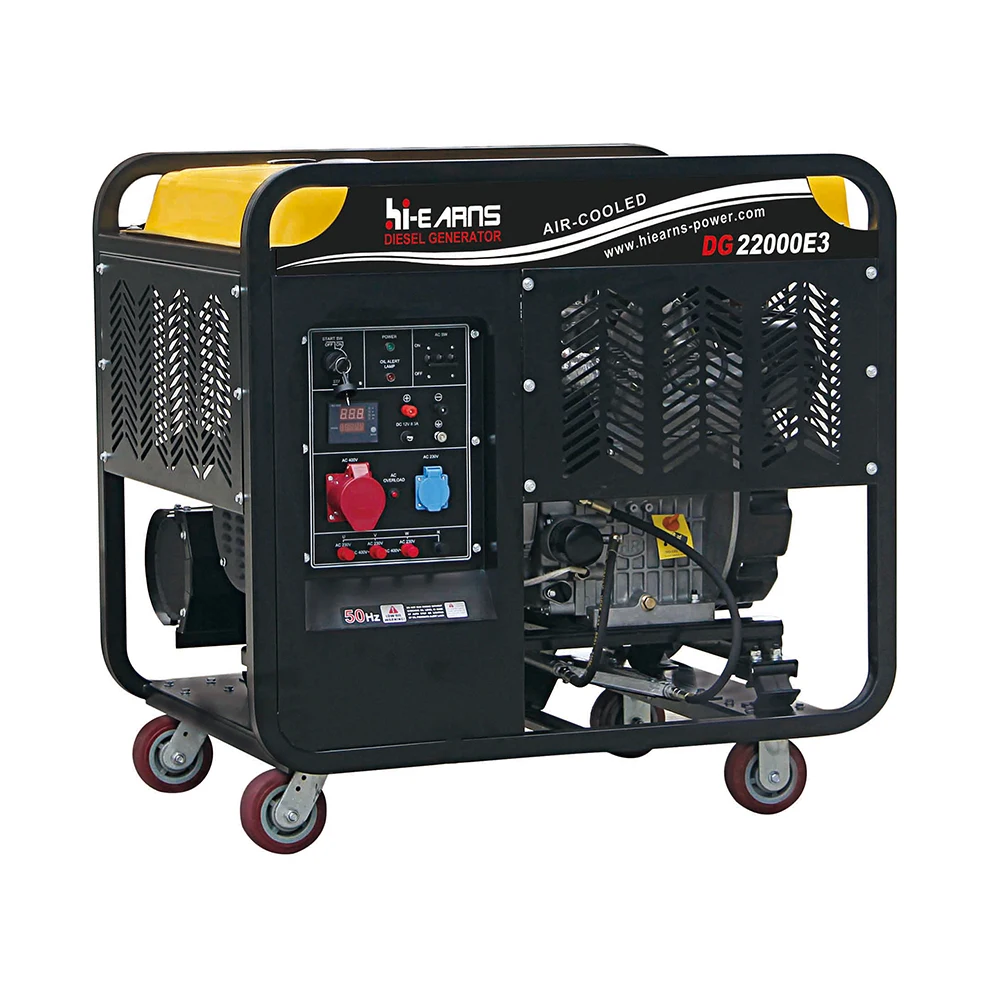 Hot sale 15KVA 18KVA 20KVA two cylinder air cooled die·sel generator with wheels