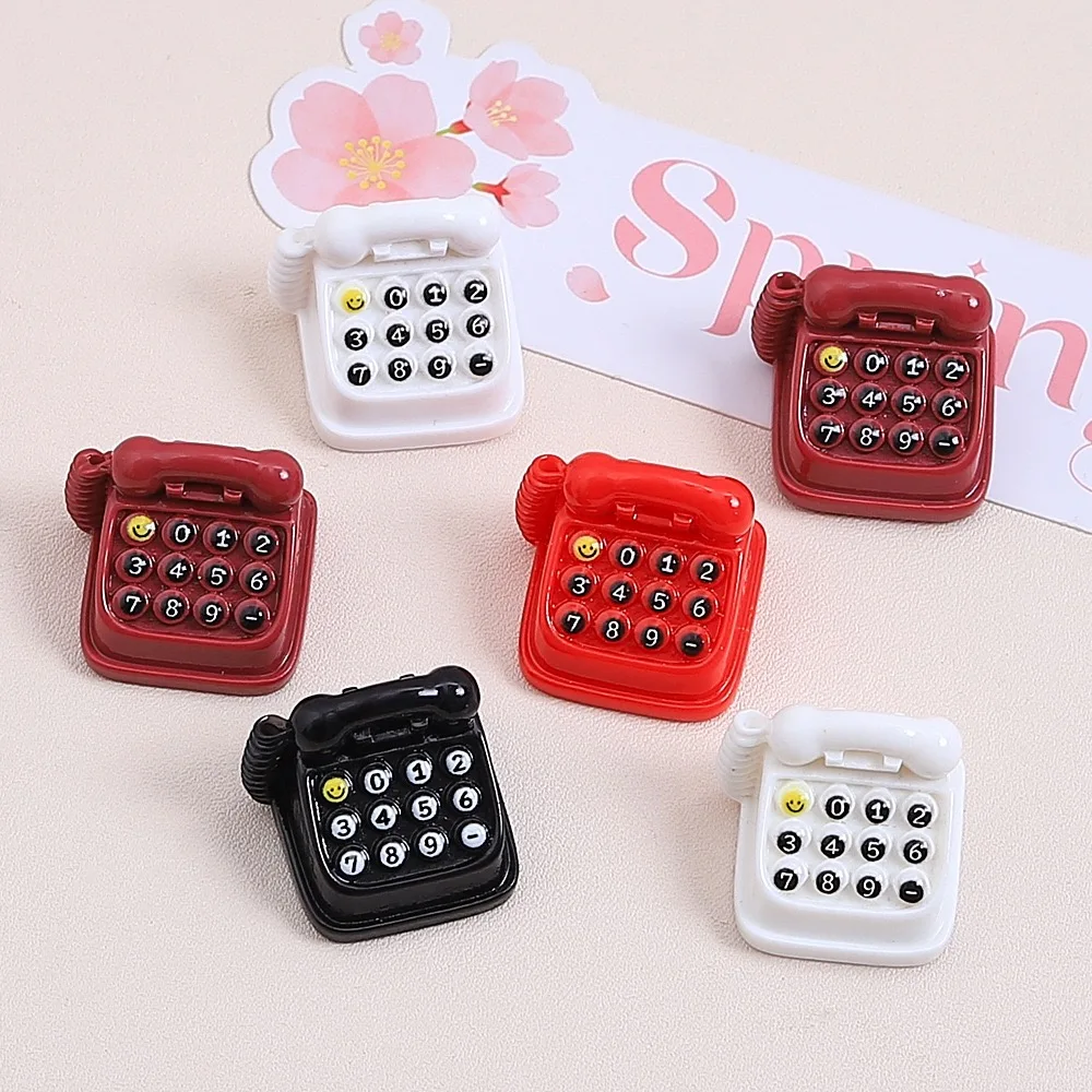 

Винтажный 3D полимерный телефонный кабошон, 20 шт., поделки из смолы для самостоятельного изготовления ювелирных изделий, оптовая продажа, украшение для скрапбукинга, аксессуар