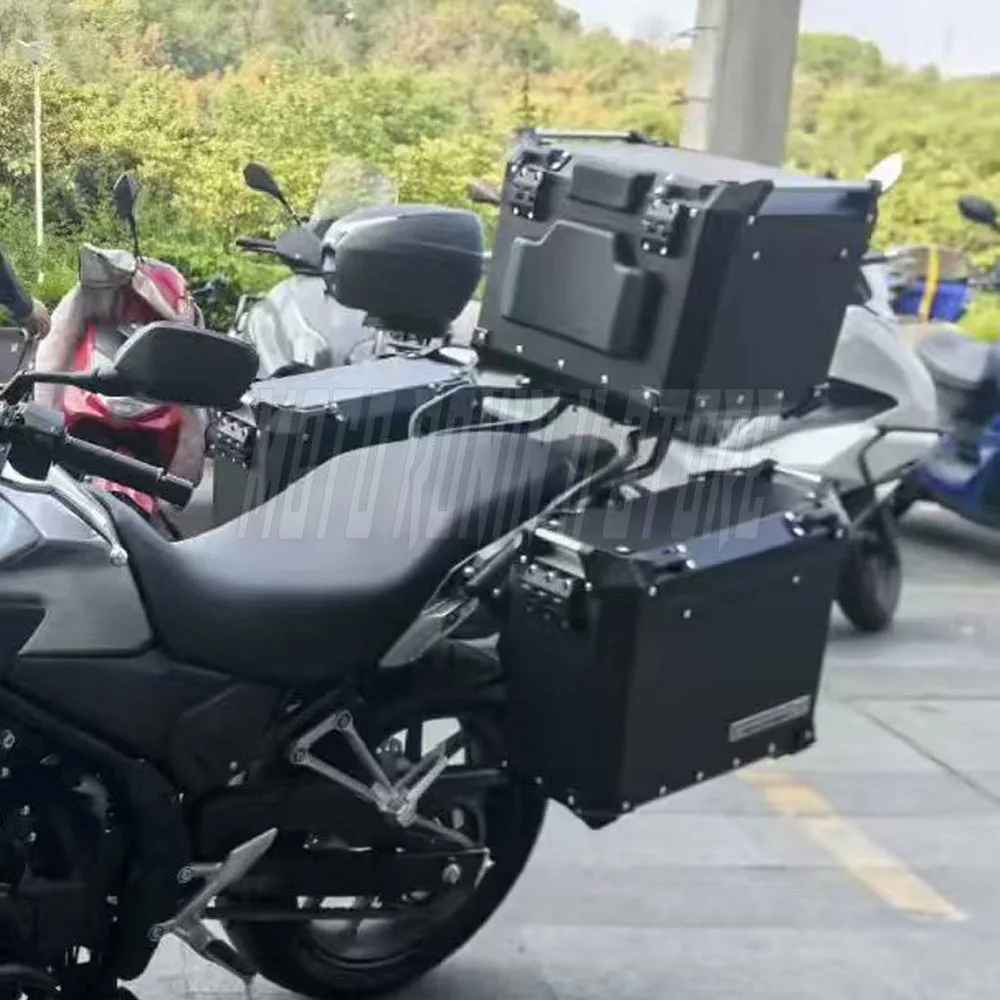 For HONDA NX400 400NX Side Luggage Rack Set Motorcycle Pannier Racks Frame Saddlebag Side Bracket Top Box Rack Set Trunk Support