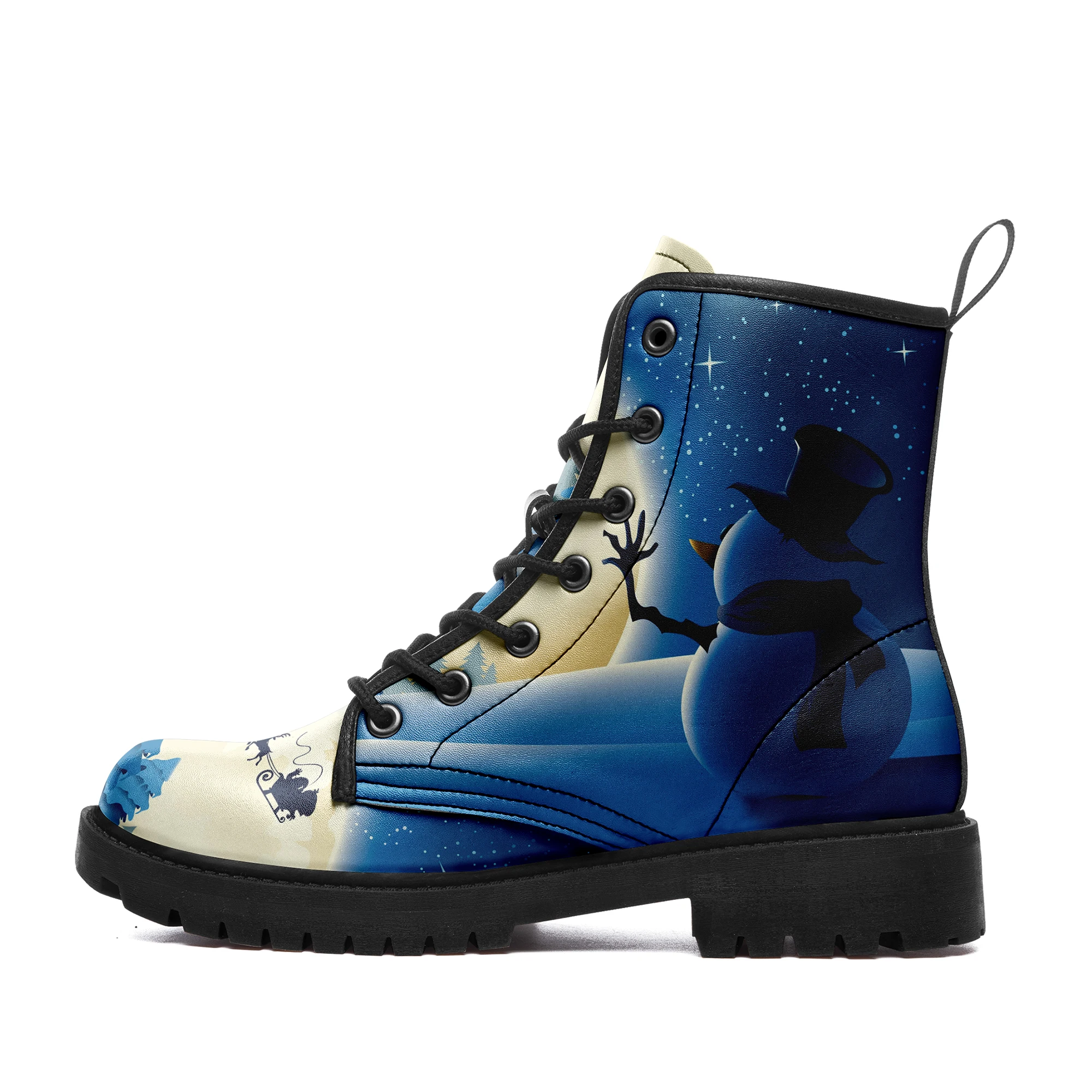 Dropshipping Print On Demand Men Women Custom Print POD Boots Christmas Xmas design High Top Boots Free Shipping