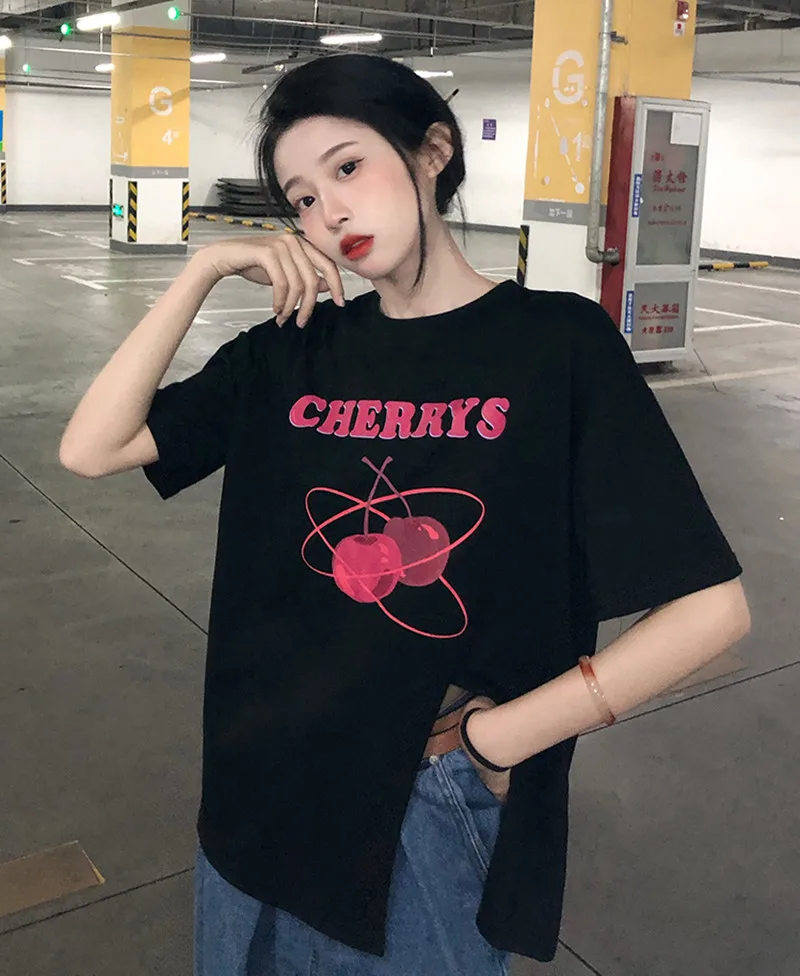 ort Sve تي شيرت نسائي لربيع وصيف جديد Faion فضفاض مناسب للطالبات ملابس غير رسمية متعددة الاستخدامات #3