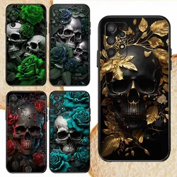 Beautiful Death Gothic Fashion Skull Phone Case For Samsung Galaxy S24,S20,S21,S22,S23,Fe,Lite,Plus,Ultra,Note Shell