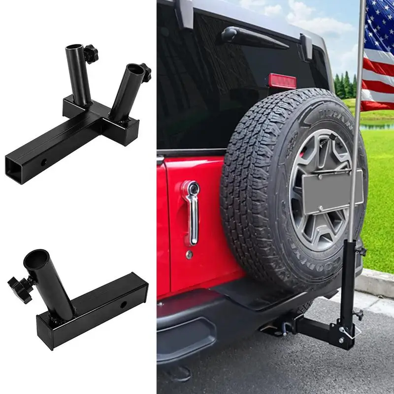 

Hitch Mount Flag Pole Holder Multi Angle Flag Mount Bracket Suckers Iron Wear Resistant Holder Prevent Rust for Truck Pickup