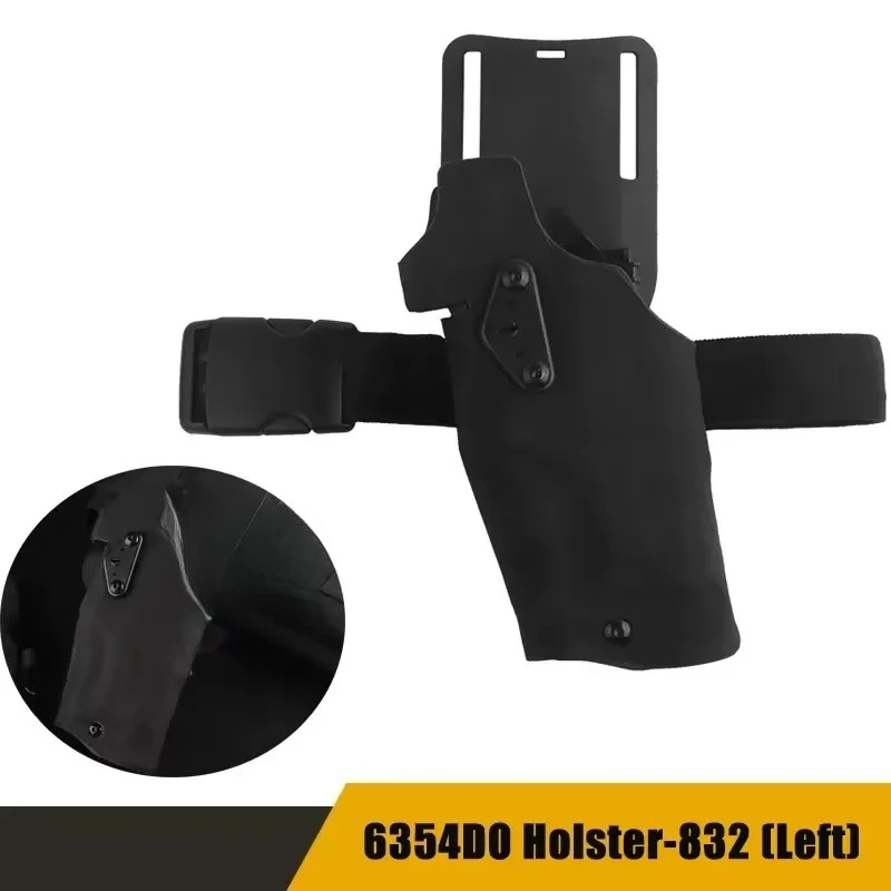 Tactical Left Hand Leg Holster for G17 with X300 Light ALS Quick Release Belt Mount Protective Case 6354DO Style 832
