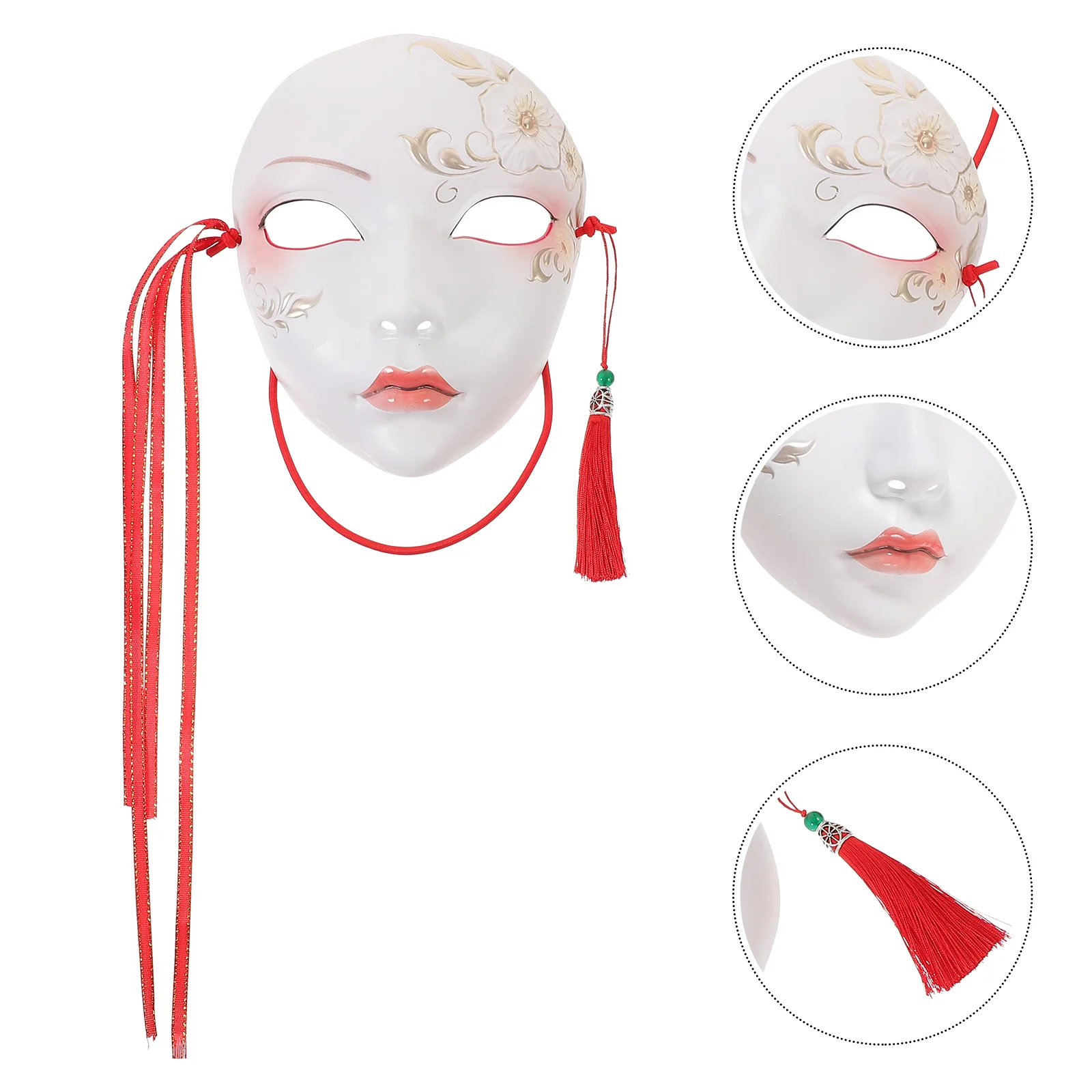 Plastic for Adults Women Mask Halloween Decoration Cosplay Masquerade Festival Party Festival Mask Decor